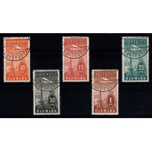 Ny luftpost - Komplet sæt - Danmark - AFA 216-20 - Stemplet.